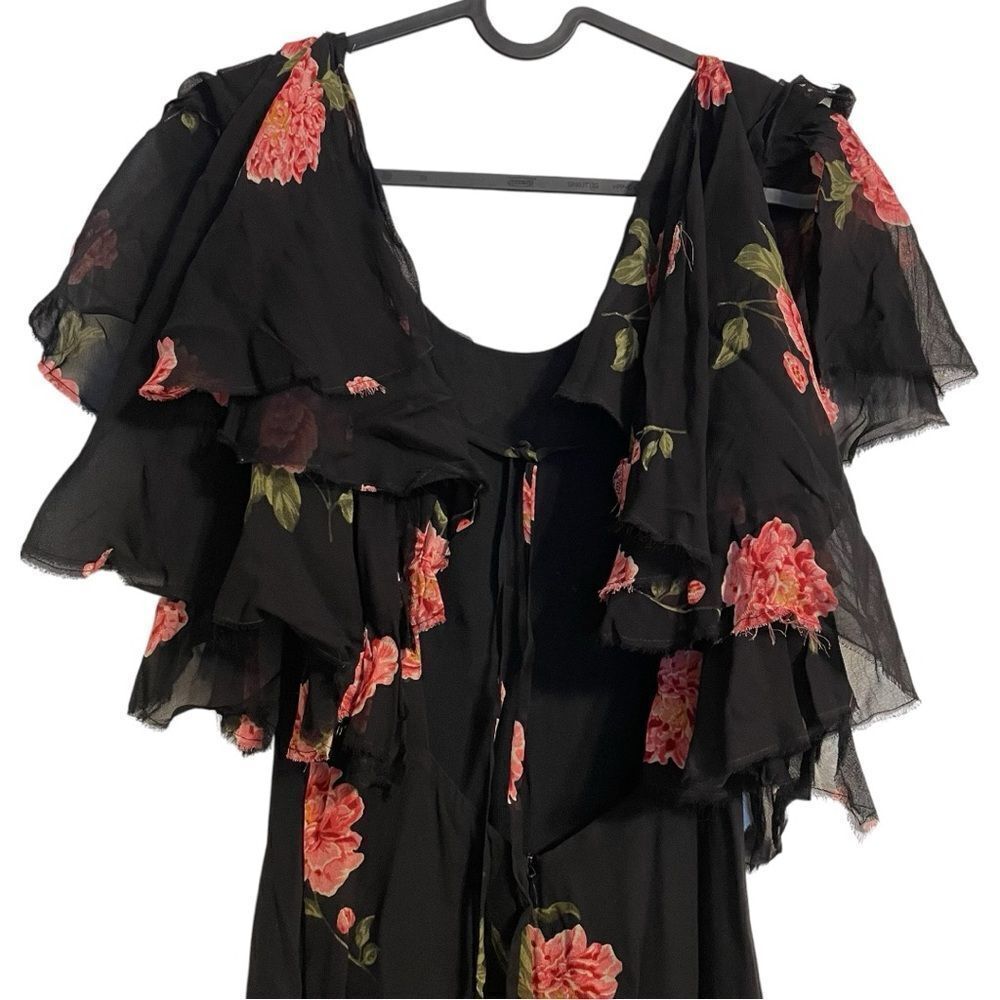 Reformation Angel Miranda Ruffle Chiffon Mini Dress - Picture 5 of 9